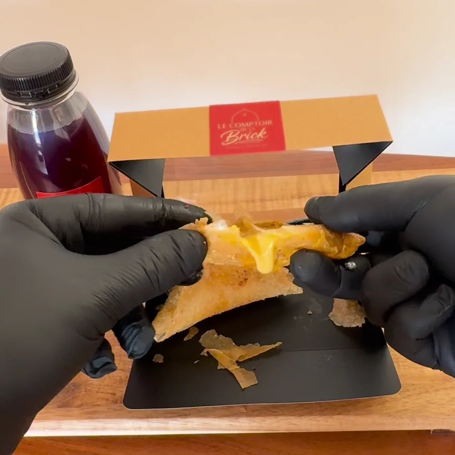 Le croustillant de la feuille de brick